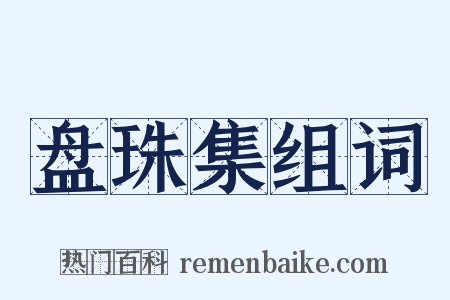 盘珠集组词是什么意思的图片